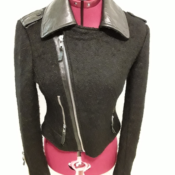 True Religion polyester and wool moto jacket - Picture 7 of 13